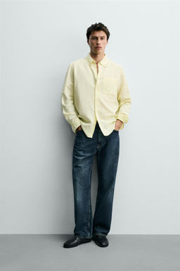 CAMISA REGULAR FIT LINO - ALGOD?N / rayas