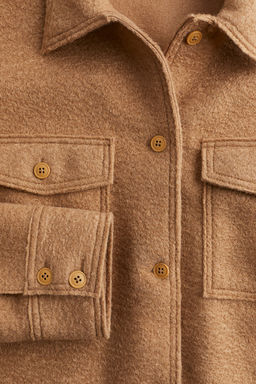 Sobrecamisa de fieltro con acabado cepillado - H&m фото 4