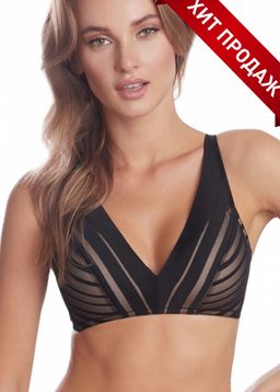 Бюстгальтер Milavitsa 127680 черный с нюдом