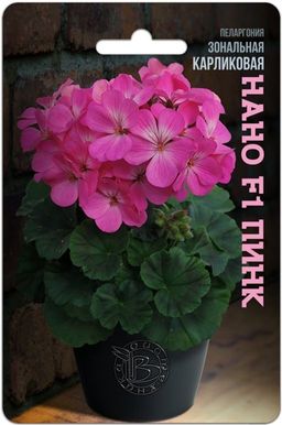Пеларгония зональная карликовая Нано F1 Пинк