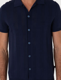 Lacivert Regular Fit K_sa Kollu Triko H_rka - Cacharel фото 6