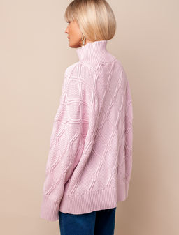 Свитер из мягкой пряжи крупной резной вязки - Vilatte фото 9