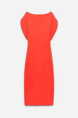 VESTIDO MIDI VOLUMEN / Naranja - Zara фото 11