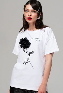 Футболка с цветком FDC002