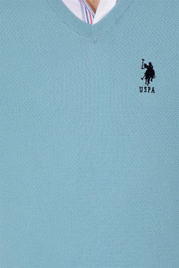 U. S. Polo Assn / Мужской синий базовый свитер - U.s. polo assn фото 12