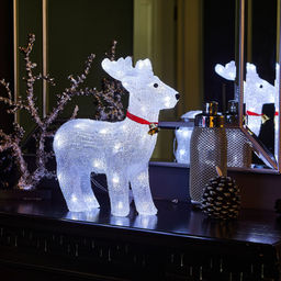 ULD-M3739-040/STA WHITE IP20 DEER Фигура светодиодная Олень, 36*32см, 40 светодиодов. Белый свет. Провод прозрачный. TM Uniel