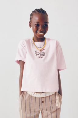 CAMISETA ESTAMPADO PERRO / Rosa