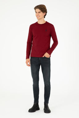 Мужской бордово-красный базовый свитшот Неожиданная скидка в корзине - U.s. polo assn фото 4