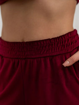 Костюм женский Кэт-1 Велюр Марсала М-274К MODAMICA