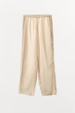 SATIN TROUSERS WITH LACE TRIM - Zara фото 3