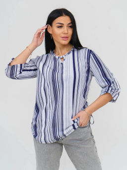 Туника женская, цвет синий белый