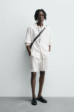 BERMUDA RELAXED FIT 100% LINO / Blanco - Zara фото 12
