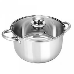 Кастрюля из нержавеющей стали Greta 3,3л, д21,4см, h11,5см, s0,4см, стеклянная крышка, Appetite (Китай) - Домашняя мода фото 2