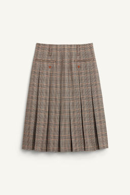 LIMITED EDITION CHECK BOX PLEAT SKIRT - Zara фото 5