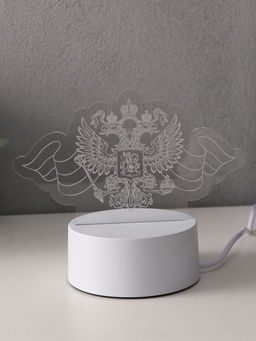 Светильник 3D RISALUX «Герб», LED-ночник, RGB, от сети, 9.5×16×9.9 см