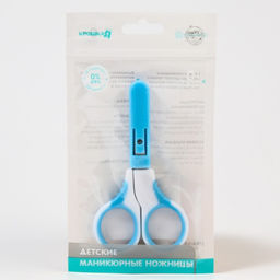 Ножницы детские безопасные, маникюрные, с чехлом, от 0 мес., цвета МИКС - Крошка я фото 5