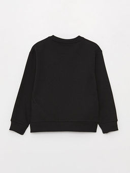 Rahat Kal?p Bisiklet Yaka Bask?l? Erkek ?ocuk Sweatshirt - Waikiki фото 2