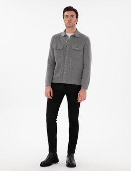 Gri Regular Fit Triko H_rka