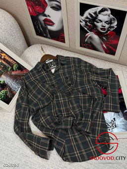 Рубашка женская в клетку