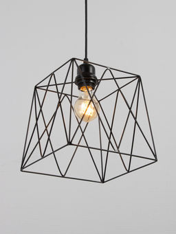 Светильник подвесной 1117/1, E27, 40 Вт, 22.5×70 см, чёрный