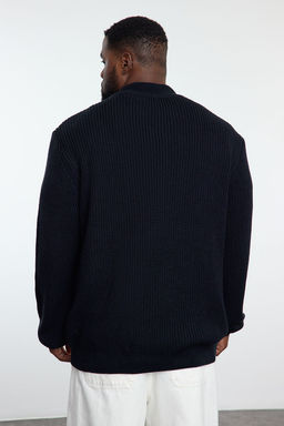 TRENDYOL MAN Bordo Regular Yar?m Bal?kc? Yaka Duz Triko Buyuk Beden Kazak TMNAW24AN00008 - Trendyolmilla фото 5