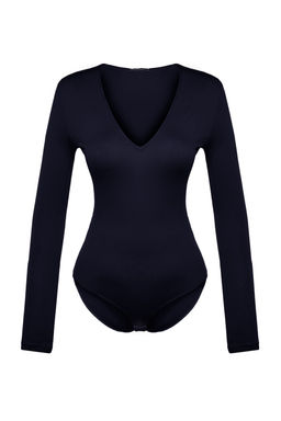 Lacivert Derin V Yakal? C?tc?tl? Orme Body TPRAW22BD0084