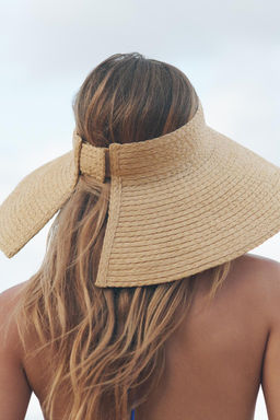 WIDE-BRIMMED WOVEN VISOR - Zara фото 2