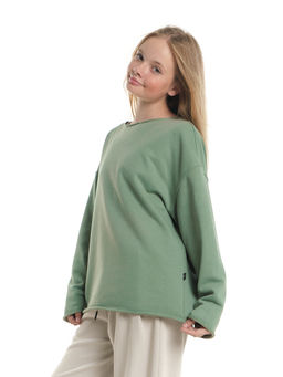 Толстовка с необработанными краями 22-2016 фисташковый - Mini maxi фото 13