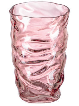 Ваза 14*14*20 см 2 л, розовая, стекло