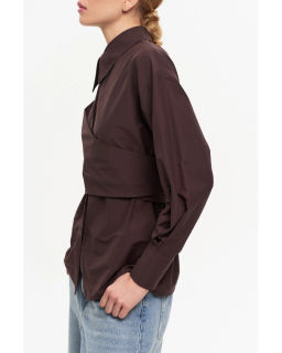 Рубашка THE VERY 2436 горький шоколад  фото 7