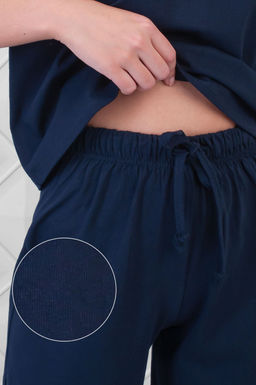 Арт 10804/4 Домашний костюм с брюками 44-52 (5 шт) Цвет:верх-темно-синий, низ-темно-синий