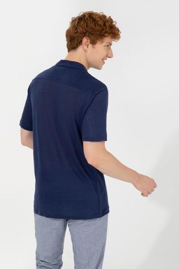U. S. Polo Assn Мужская темно-синяя футболка с воротником-поло - U.s. polo assn фото 5