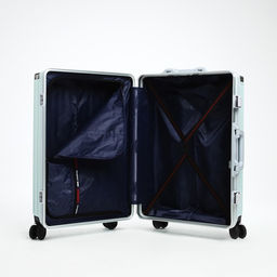 Чемодан средний 24, отдел на молнии, 2 кодовых замка, 4 колеса, крючок, цвет голубой - Simaland фото 9