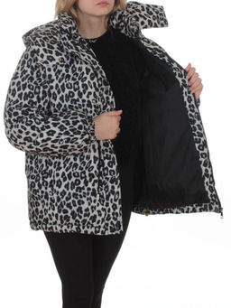 SJ 2251 GRAY/LEOPARD Куртка зимняя женская (200 гр. холлофайбер) - Fashion фото 7