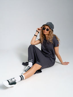 970 Платье-мантия "Серый"