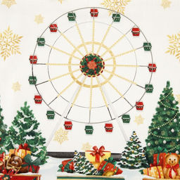 Полотенце Этель Новогодняя ярмарка 40х73 см, 100% хл, саржа 190 гр/м2  фото 3