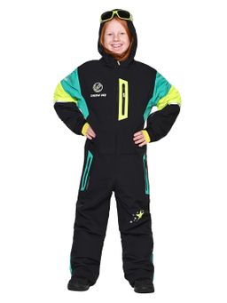Комбинезон T-9080 Черно-зеленый