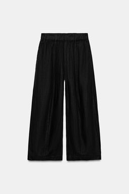 PANTAL?N BARREL LINO 100% ZW COLLECTION / Negro - Zara фото 7