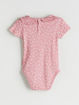 Bebe Yaka Puantiyeli K?z Bebek ??t??tl? Body