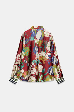 CAMISA SATINADA ESTAMPADO FLORAL / Multicolor - Zara фото 4