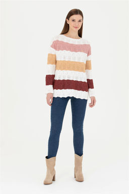 Женский свитер с круглым вырезом и каменным узором Неожиданная скидка в корзине - U.s. polo assn фото 4