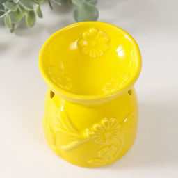 Аромалампа для эфирных масел Стрекоза на цветке, керамика, жёлтая, 7.2?7.2?8.3 см - Simaland фото 6