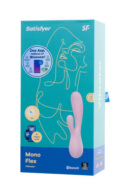 Нереалистичный вибратор Satisfyer Mono Flex, силикон, розовый, 20,4 см.