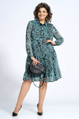 Платье ALANI 2146 бирюза с черным - Alani collection фото 3