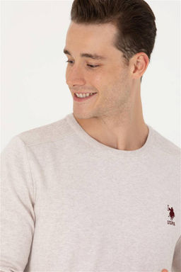 U. S. Polo Assn Мужской базовый свитер из каменного меланжа - U.s. polo assn фото 9