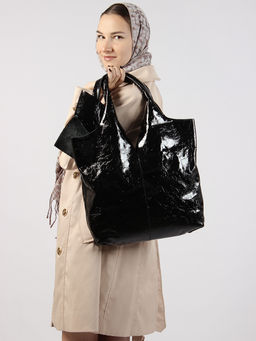 LACCOMA сумка Q6159-черный натуральная кожа полиэстер фото 2