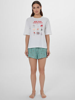 КОМПЛЕКТ ЖЕНСКИЙ (ДЖЕМПЕР, ШОРТЫ)