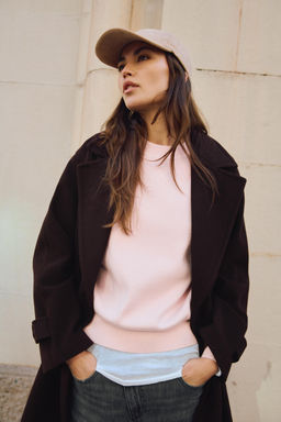 ABRIGO OVERSIZE SOFT / Burgundy - Zara фото 12