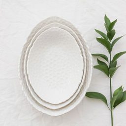 Блюдо керамическое овальное Воздушность, 1 л, белое - Simaland фото 4