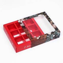 Коробка под 9 конфет «С Новым годом», 13.7×13.7×3.5 см